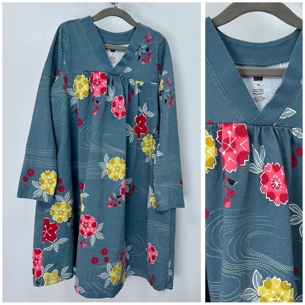 Tea Collection Trapeze Dress with Flowers Riko